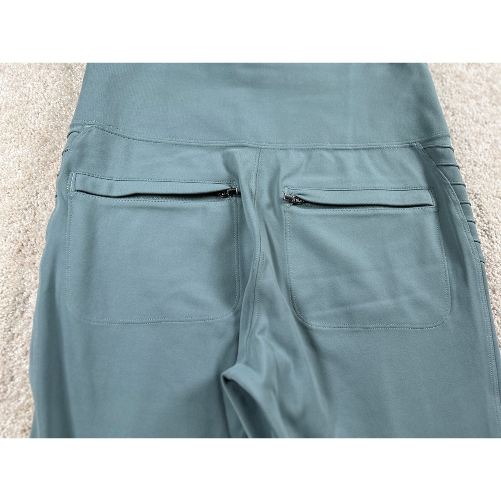 Athleta Womens Size Sp Green Leggings Back Zip Pockets Athleisure‎ - Picture 9 of 12